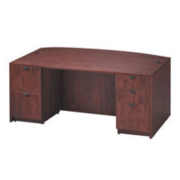 36x71" Bowfront Desk with 2 Full Pedestals $1,109