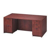 30x60" Cherry OTG Desk with 2 Full Pedestals $1,354