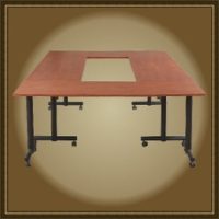 Cherry Training Tables on Rollers