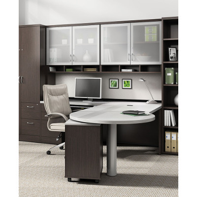 Global L-Desk with Overhead Storage Hutch $13,856 ♦
