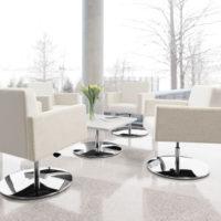 Jeo Self Centering Lounge Chairs with Pedestal Base $2,345 ♦
