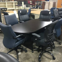 6' Espresso Racetrack Conference Table $426 ♦