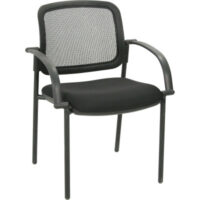 SXW4067 Black Mesh-Back Guest Chair, with Arms $325