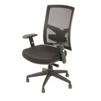 Black Mesh 1509 High Back Chair with Seat Slider $715 ❊