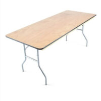 Commercial Grade Rectangular Wood 72×30″ Folding Table