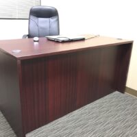 60 x 30" Mahogany Desk with Storage