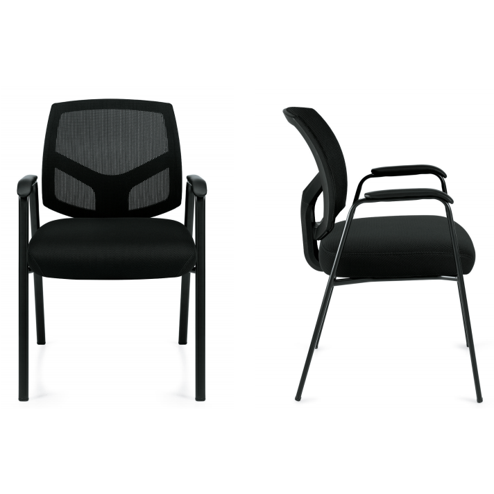 Black Fabric 11512 Guest Chair Mesh Back Air Mesh Seat $454 °