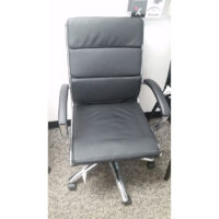 High Back Black Leather Chair