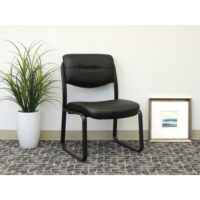 Black 9539 Sled Base Armless Side Chair