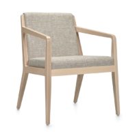Chap™ Upholstered Back Armchair, Wood Front Rail $1,361 ♦