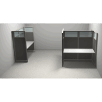 New 3 Person Small Cubicle Layout, Touchdown Stations