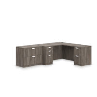 SL Desk Layout N, L-Desk with 2 Drawer Lateral File Cabinet $2,099