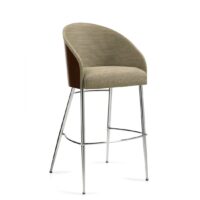 Global Marche™ Upholstered Bar Stool with Curved Wood Accent $1,595 ♦