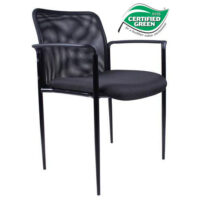 Boss Mesh Back Guest Chair B6909, Black Seat $155 ♦