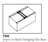 New Global FBB Front to Back Hanging File Bar $30 ♦