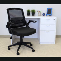 Boss Black Mesh 6223 Task Chair with Flip Up Arm $285 ♦