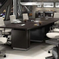 Global Zira 12' Boat Shaped Boardroom Table   $5,635 ♦