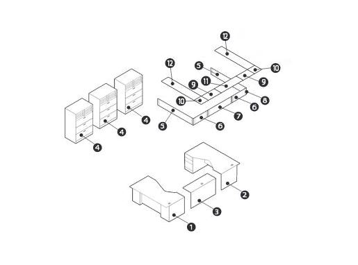 Global Zira Series Modern U Shaped Reception Desk for 2 Users $19,444 - Image 3