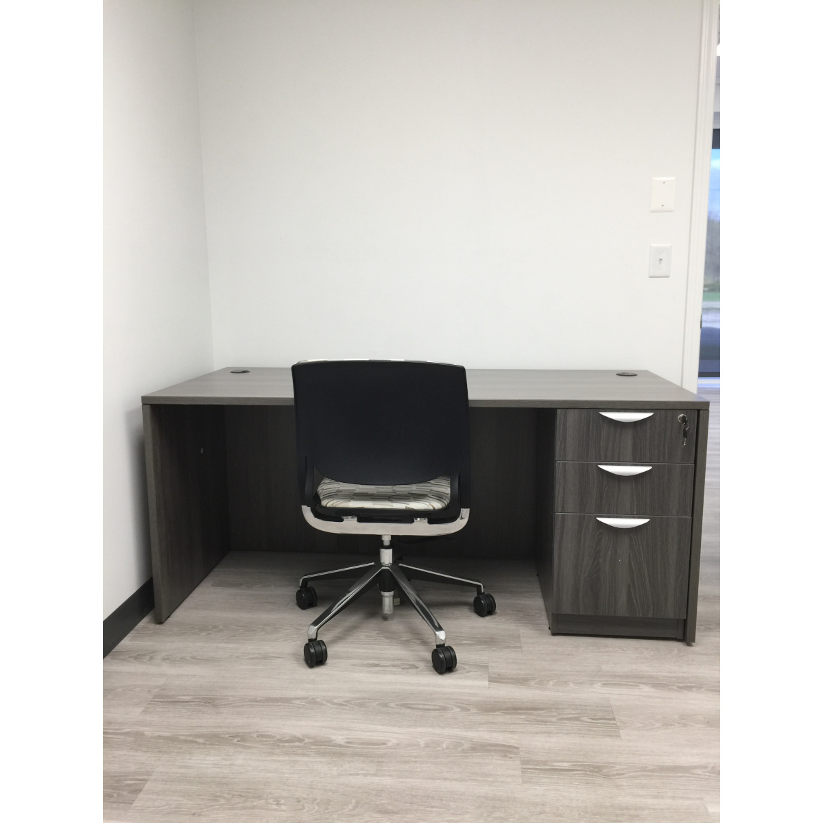 60x30" Artisan Grey Desk with Box-Box-File - Image 2