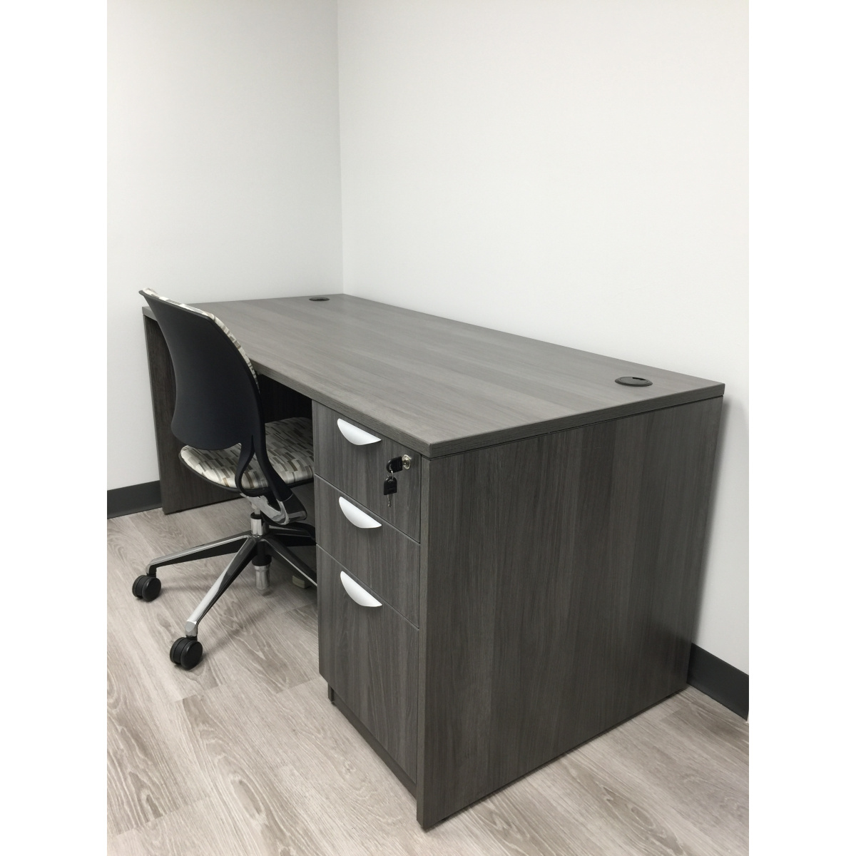 60x30" Artisan Grey Desk with Box-Box-File - Image 3