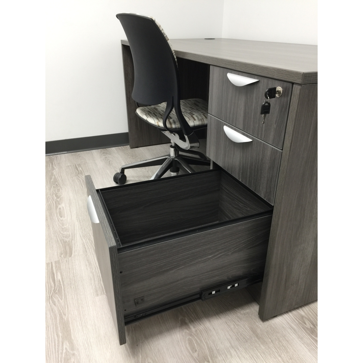 60x30" Artisan Grey Desk with Box-Box-File - Image 5