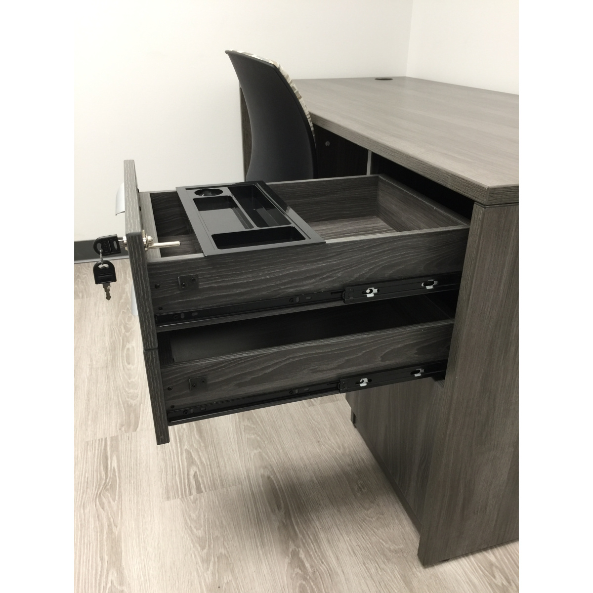 60x30" Artisan Grey Desk with Box-Box-File - Image 10