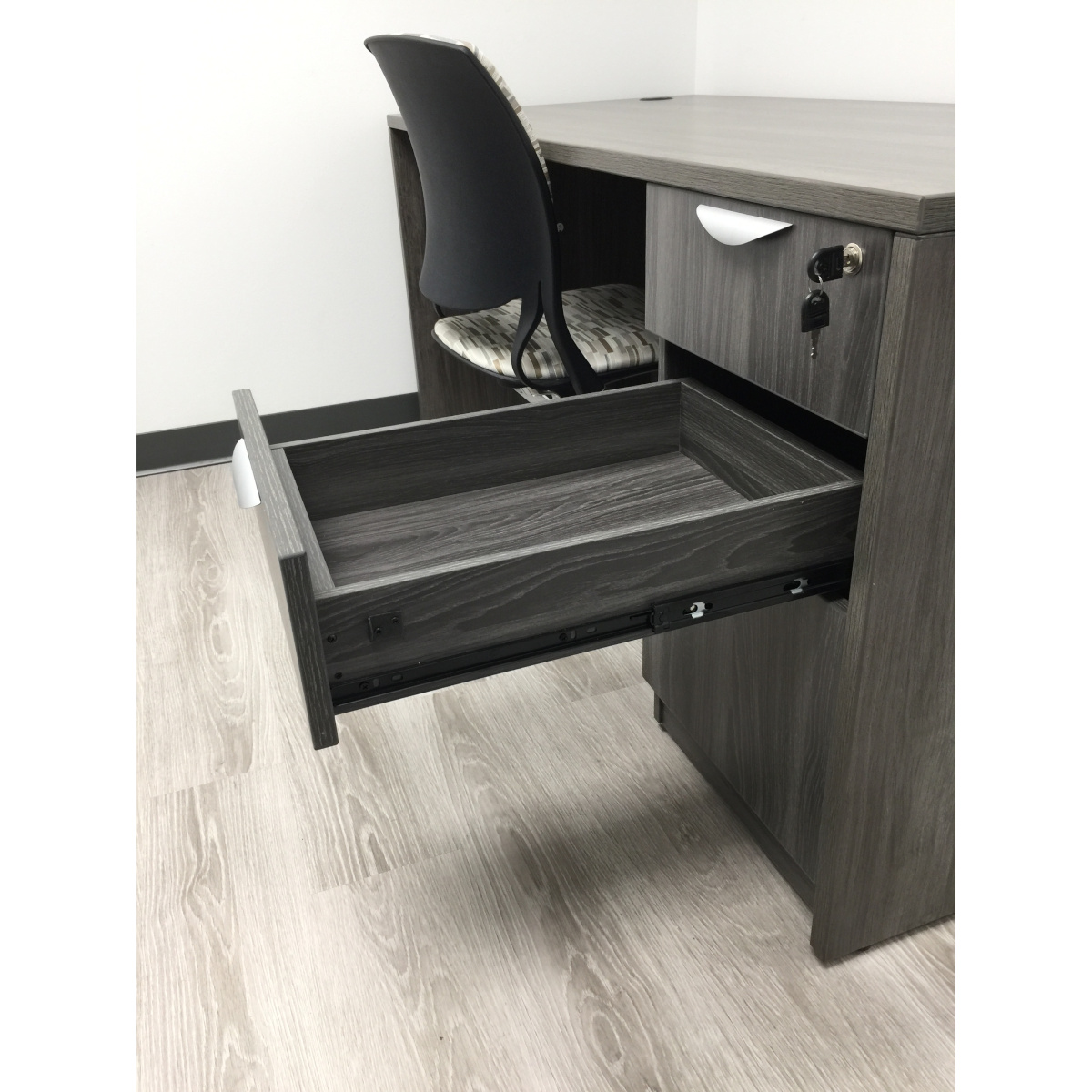 60x30" Artisan Grey Desk with Box-Box-File - Image 9