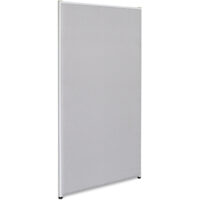 Lorell Gray Fabric 60"H x 30.5"W Freestanding Room Divider Partition Panel $491