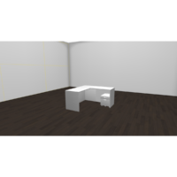 5 x 5' L Desk with Mobile Box File $1,124