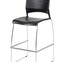 Boss Black Stack Stool With Chrome Frame (set of 2) $375 ♦