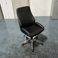 Offices To Go Black Luxhide Tilter Conference Chair    $329.00
