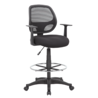 NDI Miles Mesh Back Task Stool Black Fabric $255
