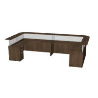 NDI Borders+ U Reception Desk 141″ x 71″