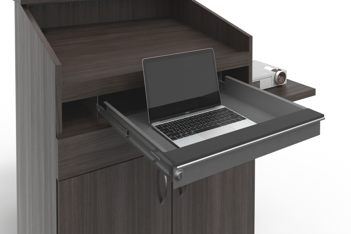 Nevins Union Electronic Floor Mobile Lectern - Image 6