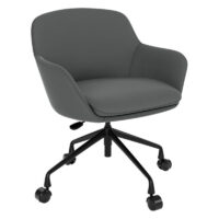 Closeout 6921 Gray Mid Back Guest Swivel Chair
